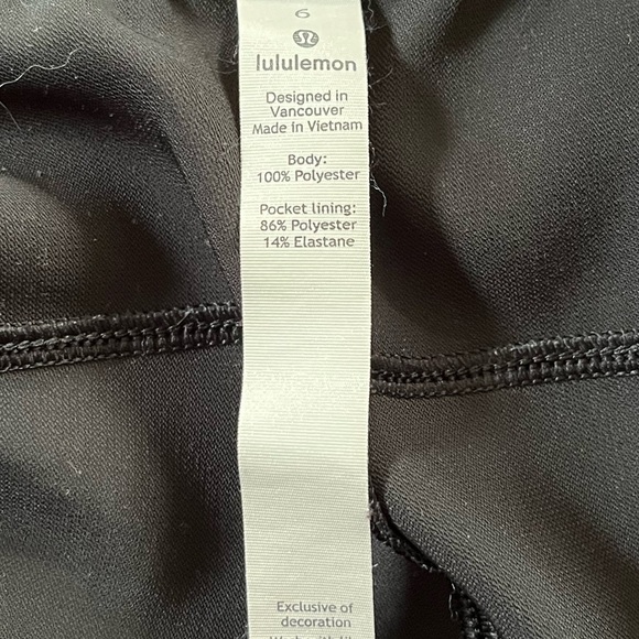 Lululemon Black Loose Fitting Ankle Length Pull on Pants Elastic Waist Ties 6 - Picture 7 of 9